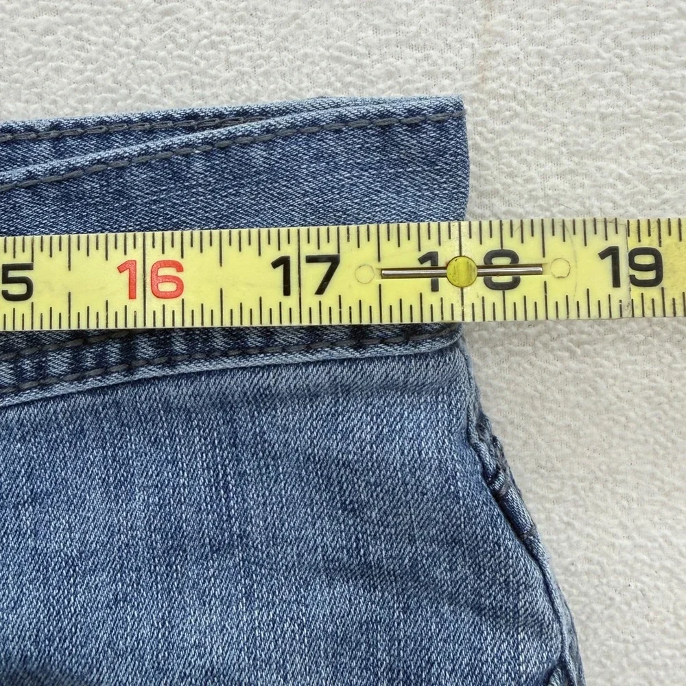 TK Axel‎ Slim Straight Jeans Mens 34x30 Blue Medium Wash Denim Pants Casual